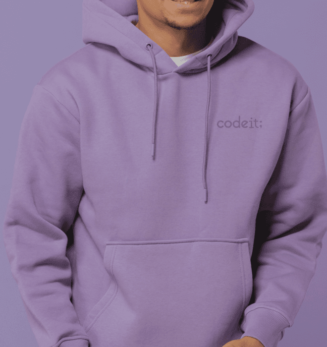 퍼플 코드잇 후디 스웨트셔츠