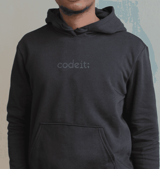 다크 그레이 코드잇 후디 스웨트셔츠