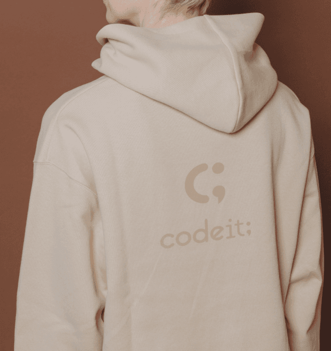 아이보리 코드잇 후디 스웨트셔츠